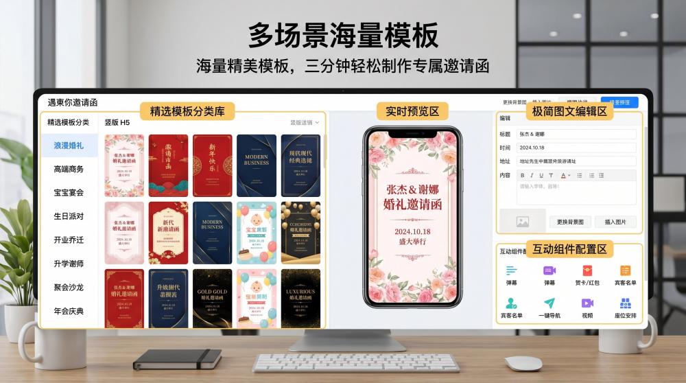 免费电子请柬制作平台｜高颜值无广告，小白也能一键搞定